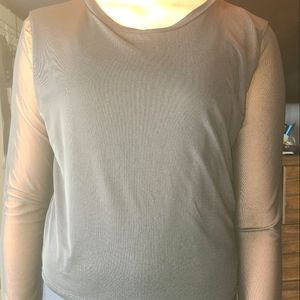 Black mesh long sleeve
